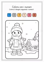 anteprima - Materiale per pittura e bricolage - Natale: colora con i numeri - Pagina 3