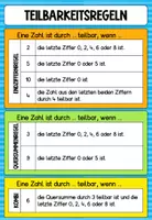 Vorschau - Fördermaterial/Inklusion - Teilbarkeitsregeln - Merkblatt oder Poster - Seite 1