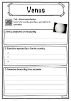 Vorschau - Arbeitsblätter - Venus – Worksheet: cloze text, listening comprehension and word search - English - Seite 3