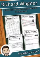 Vorschau - Arbeitsblätter - Richard Wagner – Worksheet: cloze text, listening comprehension and word search - English - Deckblatt