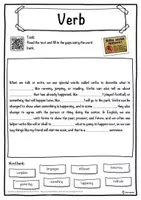 Vorschau - Arbeitsblätter - Verb – Worksheet: cloze text, listening comprehension and word search - English - Seite 1