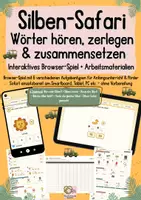 Vorschau - Arbeitsblätter - Silben-Safari – Interaktives Lernspiel rund um Silben | Klasse 1 & Förderunterricht - Deckblatt