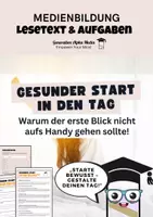 Vorschau - Arbeitsblätter - Gesunder Start in den Tag - Bildschirmzeit reduzieren - Deckblatt