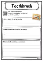 Vorschau - Arbeitsblätter - Toothbrush – Worksheet: cloze text, listening comprehension and word search - English - Seite 3