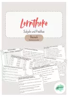 Vorschau - Arbeitsblätter - Lerntheke Subjekt und Prädikat - Deckblatt