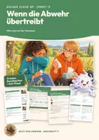 Vorschau - Stundenentwürfe - Allergie Heuschnupfen Pollen Biologie Klasse 8 9 | Unterrichtsstunde 14 Seiten mit Lösungen | Sensibilisierung, Pollenflugkalender, Notfall, Boarding Pass, Exit-Ticket | Blut und Abwehr 13 - Deckblatt