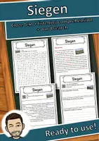 Vorschau - Arbeitsblätter - Siegen – Worksheet: cloze text, listening comprehension and word search - English - Deckblatt