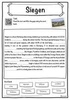 Vorschau - Arbeitsblätter - Siegen – Worksheet: cloze text, listening comprehension and word search - English - Seite 1