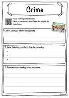 Vorschau - Arbeitsblätter - Crime – Worksheet: cloze text, listening comprehension and word search - English - Seite 3