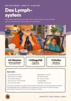 Vorschau - Stundenentwürfe - Lymphsystem Lymphknoten Lymphe Biologie Klasse 8 9 | Unterrichtsstunde 14 Seiten mit Lösungen | Gewebsflüssigkeit, Abwehrstationen, Halsentzündung, Boarding Pass, Exit-Ticket | Blut und Abwehr 16 - Seite 1