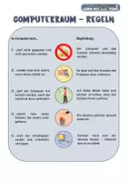 Vorschau - Poster - Materialpaket – Regeln im Umgang mit dem Tablet und im Computerraum - Seite 1