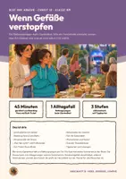 Vorschau - Stundenentwürfe - Herzinfarkt Arteriosklerose Herzkranzgefäße Biologie Klasse 8 9 | Unterrichtsstunde 14 Seiten mit Lösungen | Warnzeichen, Notruf 112, Risikofaktoren, Boarding Pass, Exit-Ticket | Blut und Abwehr 18 - Seite 1