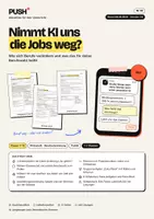 Vorschau - Stundenentwürfe - KI und Arbeitsmarkt: Nimmt KI uns die Jobs weg? Arbeitsblätter mit Lösungen - Deckblatt