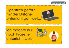 Vorschau - Bildkarten - Reflexionskarten – Distanzlernen vs Präsenzunterricht - Seite 2