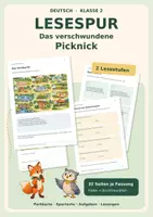 Vorschau - Spiele - Lesespur Klasse 2: Das verschwundene Picknick - Deckblatt