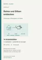 Vorschau - Arbeitsblätter - Reime & Silben | Spielerische Übungen zur phonologischen Bewusstheit - Deckblatt