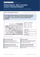 Vorschau - Unterrichtsreihen - Datenschutz: Was verraten unsere Standortdaten? - Deckblatt