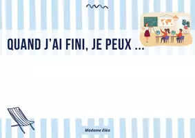 Aperçu - Affichage - Quand j’ai fini, je peux ... - Page de couverture
