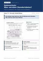 Vorschau - Arbeitsblätter - Datenschutz kostenlos: Was verraten Standortdaten? Kl. 7/8 - Deckblatt