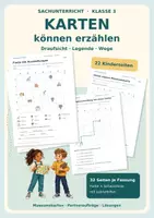 Vorschau - Arbeitsblätter - Karten können erzählen: Klasse 3 - Deckblatt