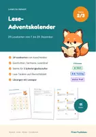 Vorschau - Spiele - Lese-Adventskalender Klasse 2 und 3 – 24 Lesekarten mit Fragen, Leserätsel, Leseverständnis mit Lösungen - Deckblatt