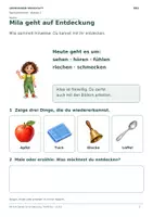 Vorschau - Arbeitsblätter - Mit fünf Sinnen auf Entdeckung Klasse 1 - Seite 1