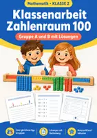 Vorschau - Test - Klassenarbeit Zahlenraum 100, Klasse 2 - Deckblatt