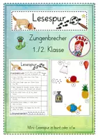 Vorschau - Arbeitsblätter - Mini-Lesespur Zungenbrecher (1./2. Klasse) - Deckblatt