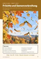 Vorschau - Arbeitsblätter - Samenverbreitung Früchte Biologie Klasse 5 6 | Arbeitsheft 16 Seiten mit Lösungen | Windverbreitung, Tierverbreitung, Versuch | Herbst im Wald 3 - Seite 1