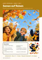 Vorschau - Arbeitsblätter - Samenverbreitung Herbst Sachunterricht Klasse 2 3 4 | Arbeitsheft 14 Seiten mit Lösungen | Ahorn, Kletten, Eichelhäher, Versuch | Herbst erforschen 3 - Deckblatt