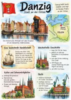 Vorschau - Arbeitsblätter - Lernposter + AB mit Fragen zum Thema "Danzig" + Lösungsblatt - Deckblatt