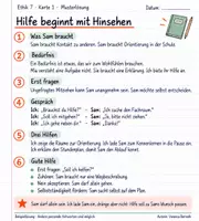 Vorschau - Aufgabenkarten - Sich für Andere einsetzen Ethik - Deckblatt
