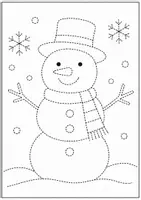 Vorschau - Mal- und Bastelvorlagen - Schwungübungen Weihnachten Winter Vorschule Klasse 1 Vertretungsstunde - Seite 1