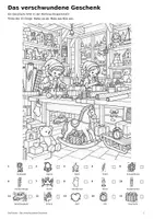 Vorschau - Arbeitsblätter - Weihnachts-Suchbild kostenlos – Das verschwundene Geschenk | Klasse 1–4 - Seite 1