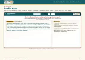Vorschau - Arbeitsblätter - 💬⚖️ Pro-Contra-Diskussion – 🏛️ Politik | 🖥️ ein Smartboard-Tool mit 📚 80 Fällen, 📝 Arbeitsblättern, ✅ Lösungen & 💡 eigenen Themen | 🎓 Sekundarstufe I - Seite 3