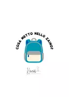 anteprima - Materiale di supporto/inclusione - Cosa metto nello zaino? - Materiale per l'inclusione - Pagina di copertina