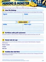 Vorschau - Arbeitsblätter - Arbeitsblatt zum Film Minions and Monsters - Deckblatt