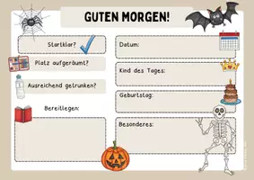 Vorschau - Präsentationen/Tafelbilder - Digitale Tafelbilder: Tagesstarter Halloween (Kl. 1-4) - Seite 2