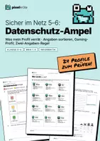 Vorschau - Stundenentwürfe - Datenschutz-Ampel: Was mein Profil verrät | Persönliche Daten in Gaming- und Chat-Profilen | Klasse 5–6 | Informatik | MKR 1.4 - Deckblatt