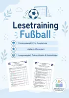 Vorschau - Arbeitsblätter - Lesetraining Fußball - Leseverständnis & Lesegenauigkeit - Fördermaterial LRS - Deckblatt