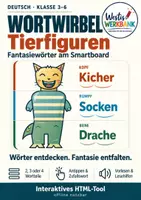 Vorschau - Präsentationen/Tafelbilder - 🐾🎲 Wortwirbel Tierfiguren – 🖥️ interaktives Smartboard-Tool mit 🧩 Fantasiewörtern, 📖 Lesehilfen & 🔊 Vorlesen | 🎓 Klasse 3–6 - Deckblatt