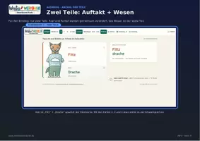 Vorschau - Präsentationen/Tafelbilder - 🐾🎲 Wortwirbel Tierfiguren – 🖥️ interaktives Smartboard-Tool mit 🧩 Fantasiewörtern, 📖 Lesehilfen & 🔊 Vorlesen | 🎓 Klasse 3–6 - Seite 3