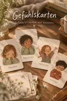 Vorschau - Fördermaterial/Inklusion - Gefühlskarten & Poster – 16 Emotionen erkennen & benennen - Deckblatt