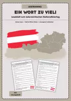 Vorschau - Arbeitsblätter - Ein Wort zu viel: Nationalfeiertag Österreich - Leseverständnis/Lesetraining - Deckblatt