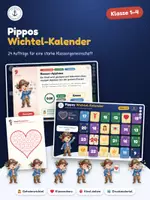 Vorschau - Spiele - Pippos Wichtel-Adventskalender Kl. 1–4 – 24 Klassen-Aufträge + Geheimwichtel fürs Whiteboard | Klassengemeinschaft - Deckblatt