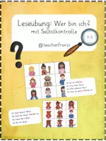 Vorschau - Stationenlernen - Leseübung: Wer bin ich? - Deckblatt