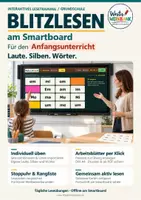Vorschau - Spiele - ⚡ Blitzlesen – Smartboard-Tool | 📖 Laute, Silben & Wörter lesen | ⏱️ Stoppuhr · 🏆 Rangliste · 📝 Arbeitsblätter - Deckblatt