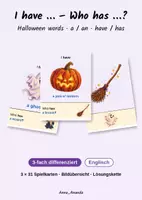 Vorschau - Spiele - I have - who has...? - Halloween/ 3-fach differenziert - Deckblatt