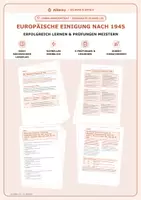 Vorschau - Arbeitsblätter - Klasse 10 · Geschichte · Prozesse der europäischen Einigung seit 1945, Motive und Schritte - Deckblatt