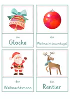 Vorschau - Spiele - Weihnachten – Wort- und Bildkarten | Wortschatz Weihnachten Advent | 36 Begriffe mit Artikel der die das & Silbenschrift | differenziert Kita Klasse 1 2 | DaZ Grundschule - Seite 2